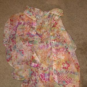 american rag flowy boho button down